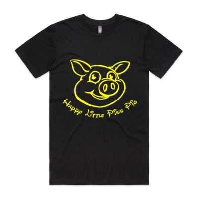 Happy Little Piss Pig - Black Fitted Shirt 2 Thumbnail